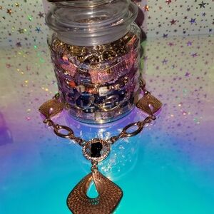 Gold themed jewelry jar